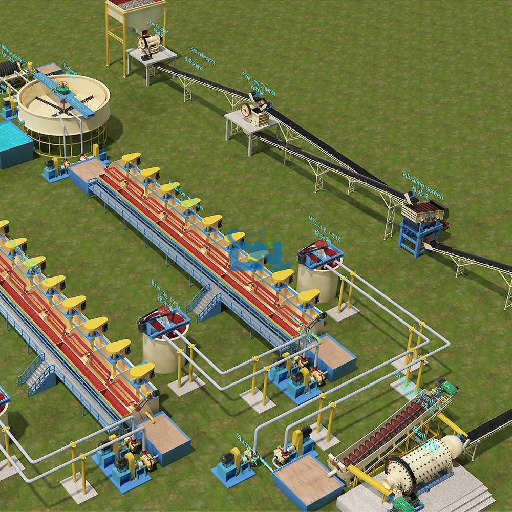 100TPH Complete Mineral Concentration Equipment Phosphorus Processing Plant