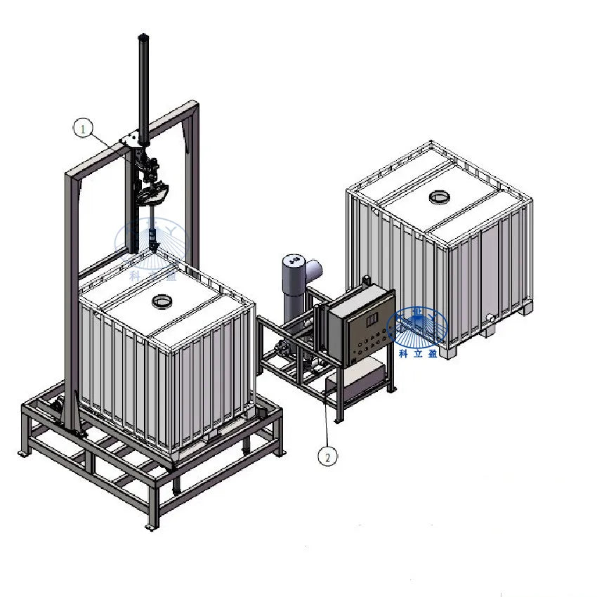 IBC cleaning equipment, semi-automatic tote blaster, ibc tote cleaner