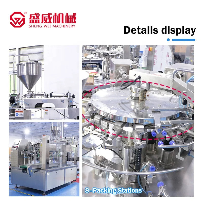Automatic Premade Bag Stand Up Pouch Juice Liquid Packaging Washing Soap Laundry Detergent Drink Doypack Filling Packing Machine