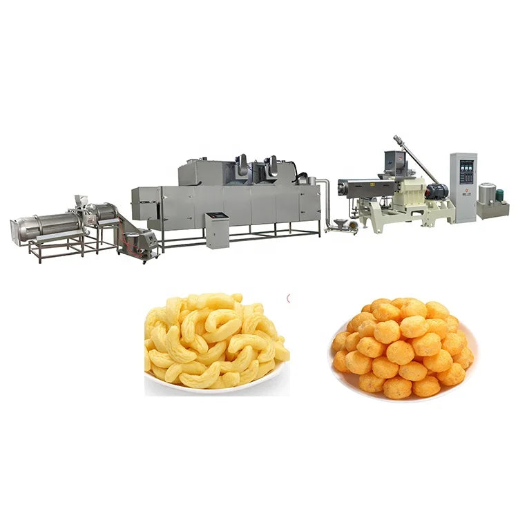 Automatic Extruded 150kg/h-1000kg/h puffed corn stick rice food extruder processing line machine