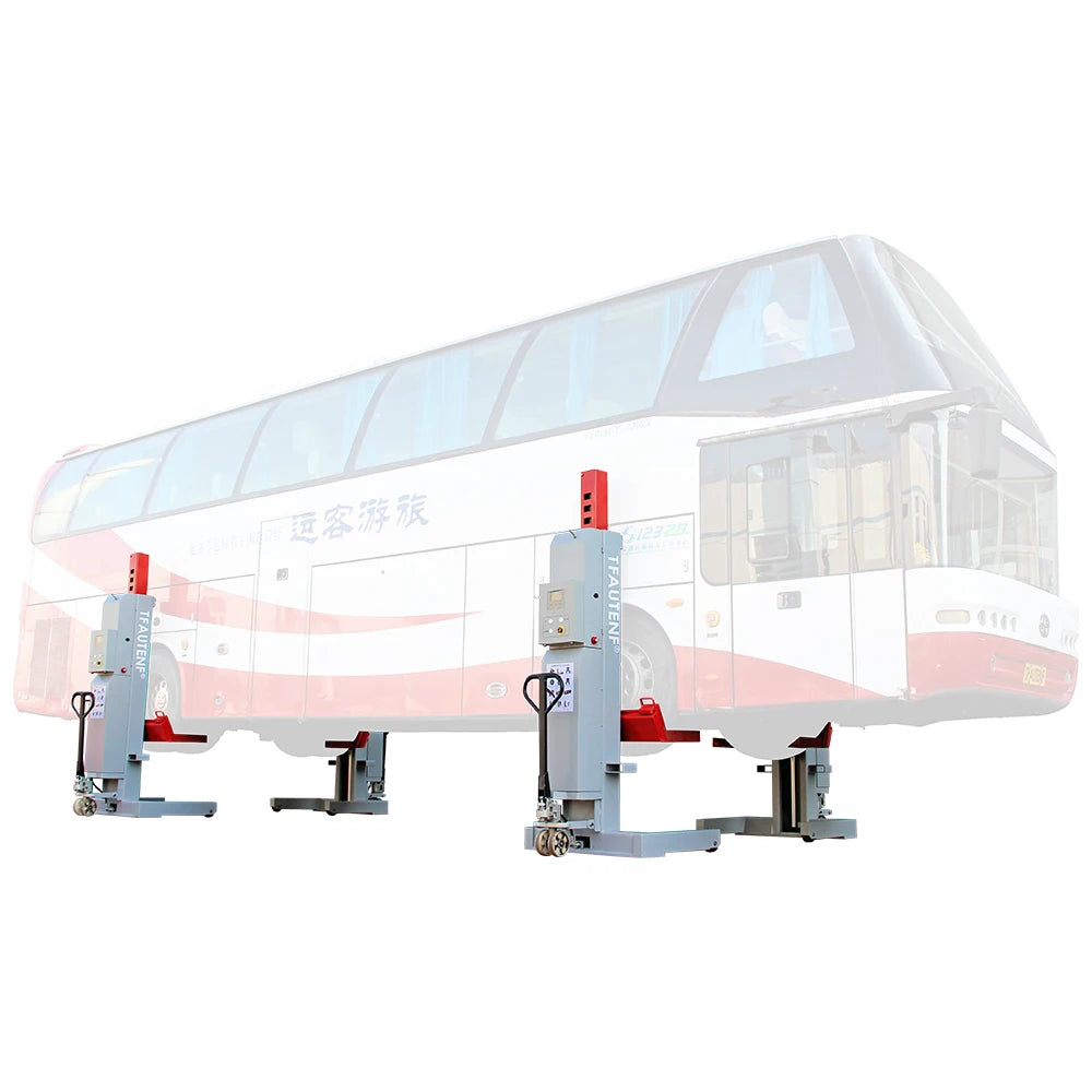 AUTENF ce 30 ton four columns commercial electrical hydraulic truck lift wireless type 4 post car lift bus lift