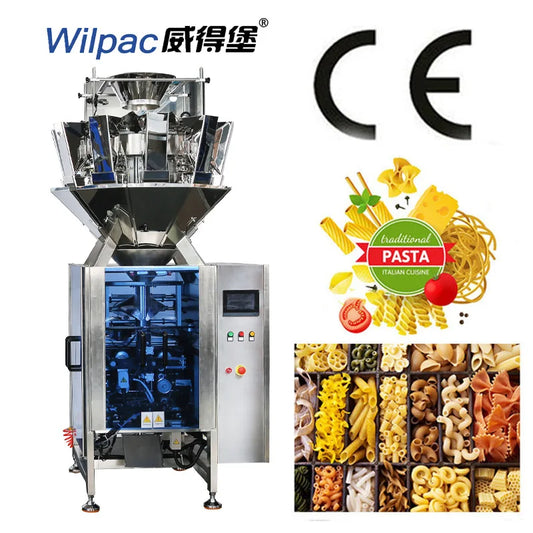 Multi head multi-function vffs form fill seal food pouch vertical automatic multihead weigher pasta packing packaging machine