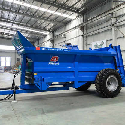 12 cubic solid organic manure waste fertilizer cow cattle sheep dung spreader for farm