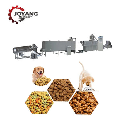 CE Certification Fully Automatic Dry Pet Food Extruder Dog Kibble Making Machine Cat Food Production Line