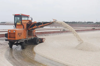 Shuliy big sea salt crushing and harvesting machine sea salt combine harvester