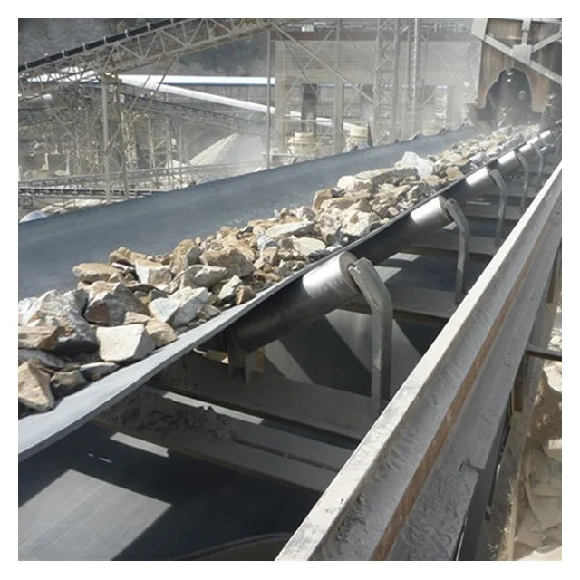 Heavy Duty Feeding Carbon Steel Industrial Powder Bulk Material Rubber Cement Coal Flat Belt Conveyor Machine