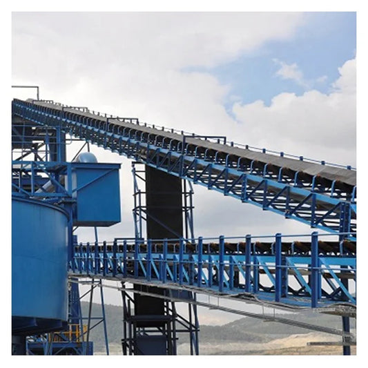 Heavy Duty Feeding Carbon Steel Industrial Powder Bulk Material Rubber Cement Coal Flat Belt Conveyor Machine