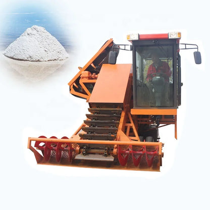 Shuliy big sea salt crushing and harvesting machine sea salt combine harvester