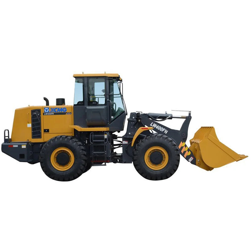 Earth moving machine wheel loader LW400FN; front end loader; 4x4 compact tractor with loader and backhoe
