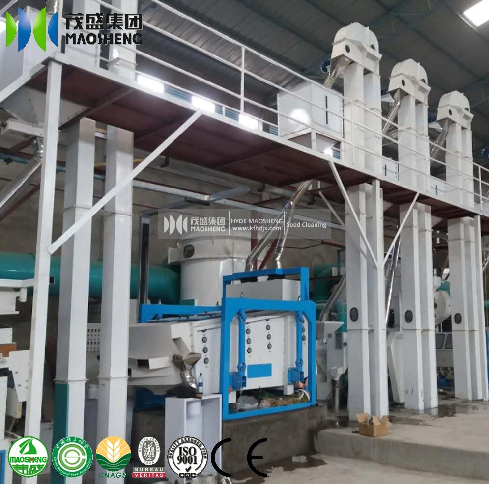 New machinery Rice Seeds Machine 5ZT soy bean seed cleaning grading sorting packing line for sale wheat cleaning machine