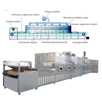 Maggots Conveyor Belt Microwave Tunnel Dryer