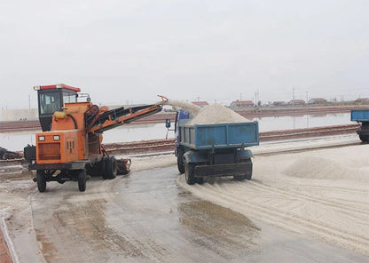 Shuliy big sea salt crushing and harvesting machine sea salt combine harvester