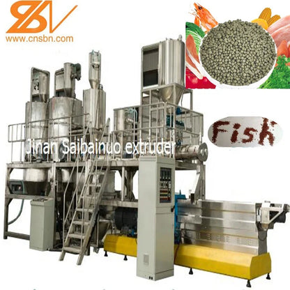 100kg-6ton/h twin screw extruder automatic dry kibble pet food extruder