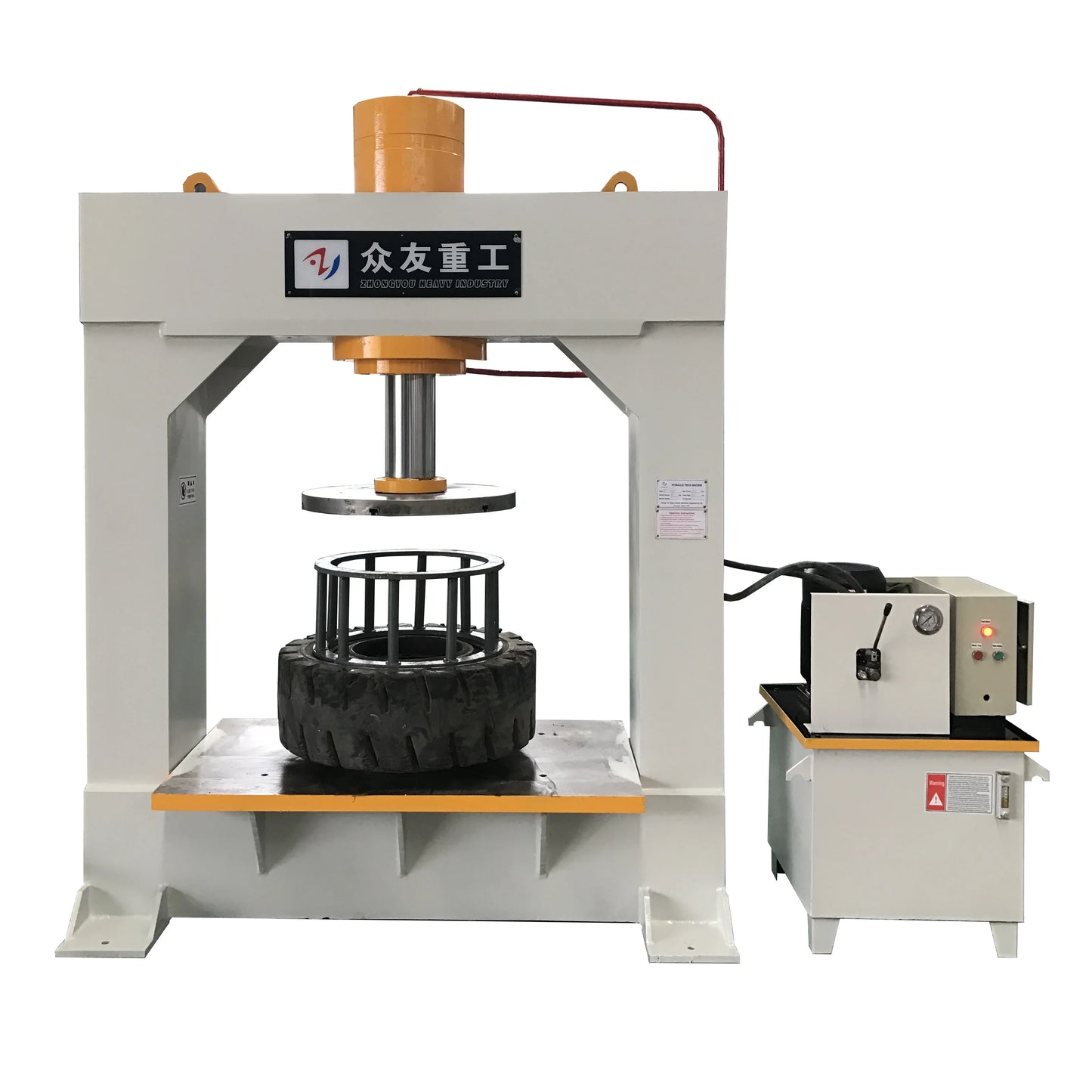 TP120 TP160 Tyre Changer Hydraulic Forklift Solid Tire Press Machine