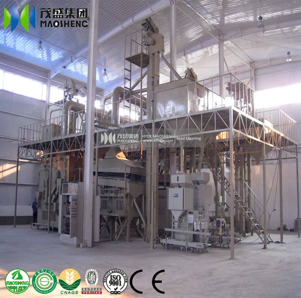New machinery Rice Seeds Machine 5ZT soy bean seed cleaning grading sorting packing line for sale wheat cleaning machine