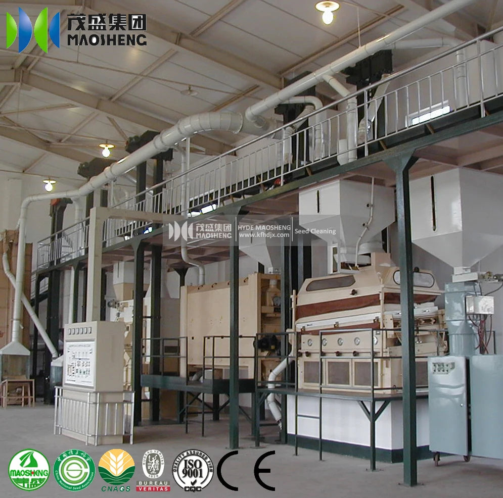 New machinery Rice Seeds Machine 5ZT soy bean seed cleaning grading sorting packing line for sale wheat cleaning machine