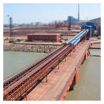 Heavy Duty Feeding Carbon Steel Industrial Powder Bulk Material Rubber Cement Coal Flat Belt Conveyor Machine