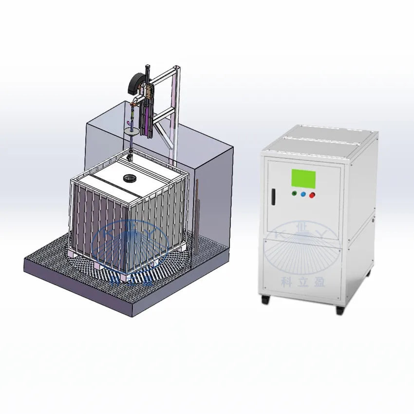 IBC cleaning equipment, semi-automatic tote blaster, ibc tote cleaner