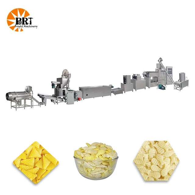 automatic 3d papad snacks pellet snack production line automatic pani puri making machine 3d pellet slanty foods extruder