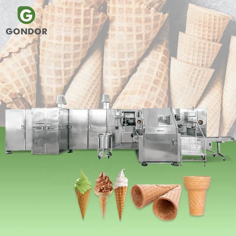 Automatic Mini High Quality Waffle Roll Bake Sugar Biscuit Ice Cream Cone Production Line Machine for Make