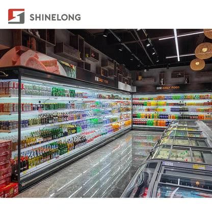 Commercial Refrigerators Supermarket Display Showcase Refrigerators Display Fridge Seafood Frozen Food Glass Doors Freezer