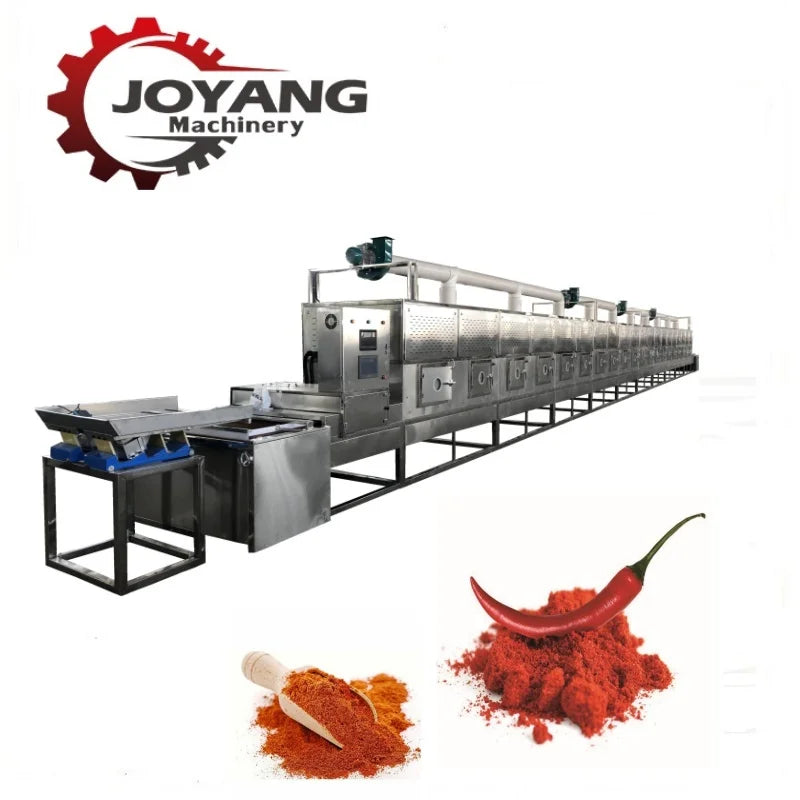 PLC Control Industrial Microwave Equipment Spice Paprika Powder Sterilization Machine