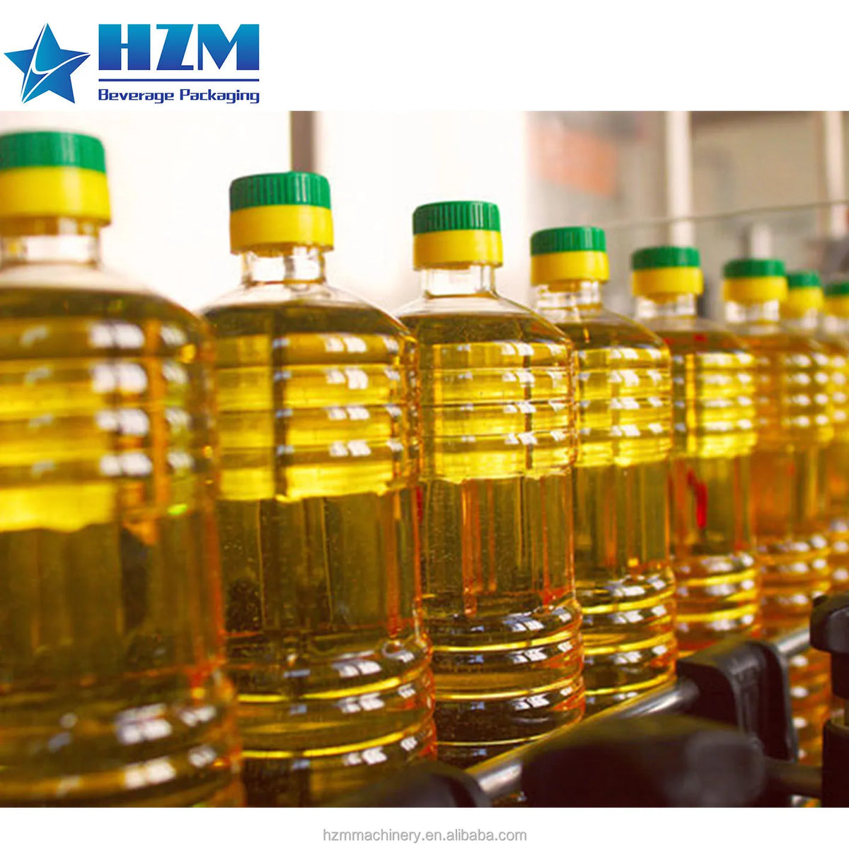 Automatic Edible Sunflower Oil Bottling Packaging Production Line / Plastic Bottle Cooking Oil Filling Capping Machine