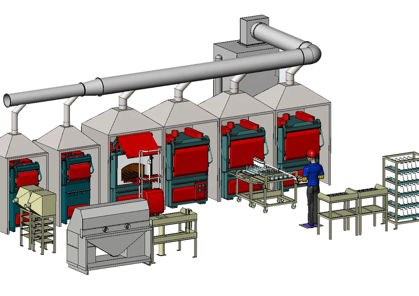 Outdoor Pulse Dust Collector with Centrifugal Fan For  Laboratory Dust Extraction