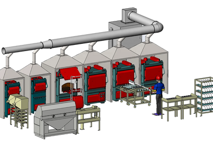 Outdoor Pulse Dust Collector with Centrifugal Fan For  Laboratory Dust Extraction