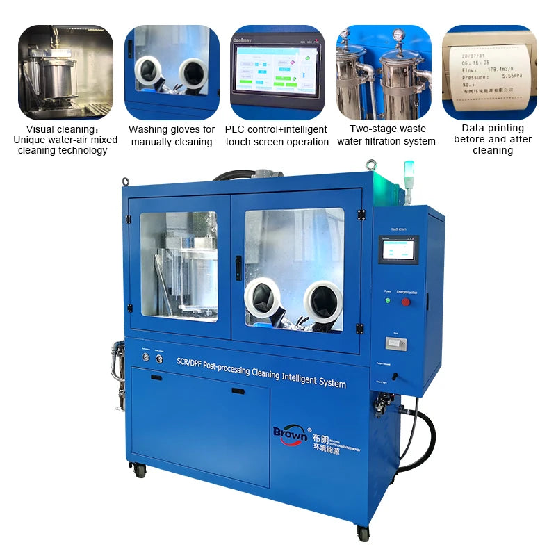 2024 Hot selling visible catalytic converter dpf filter cleaning machine diesel particulate filter cleaner