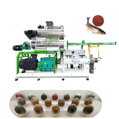 China Manufacturer RICHI 1-12T/H Aquatic Floating Fish Food Extruder