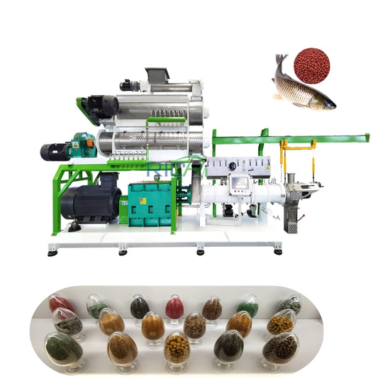 China Manufacturer RICHI 1-12T/H Aquatic Floating Fish Food Extruder