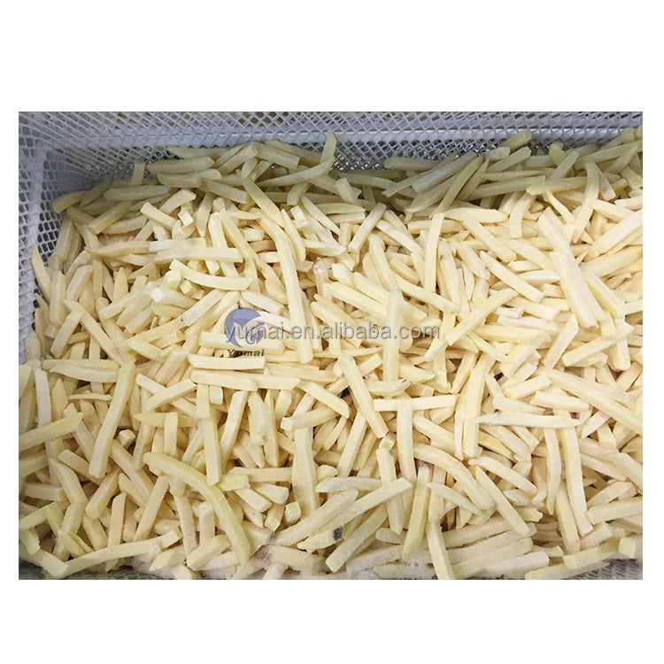 Fully Automatic Frozen French Fries Production Line Wave Zigzag ShapeCassava Fresh Finger Potato Chips Making Machine