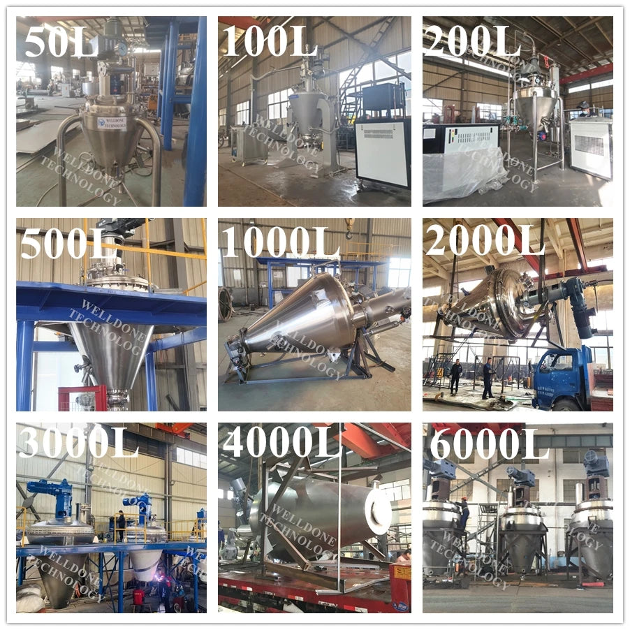 ZXHG Conical Vacuum Dryer / Nauta Conical Screw Dryer / Conical Ribbon Mixer Dryer (GMP Standard, Pharma Vacuum Dryer)