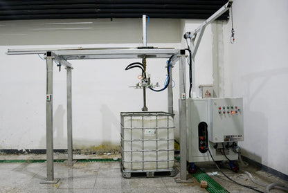 IBC cleaning equipment, semi-automatic tote blaster, ibc tote cleaner