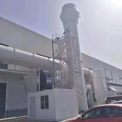 large air volume exhaust gas VOCs treatment technology activated carbon adsorption desorption catalytic combustion system