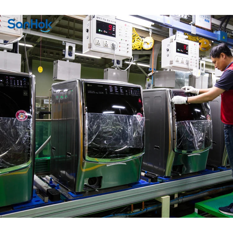 Free Flow Conveyor Dish Washing Equipment Production Line For Dishwasher Production