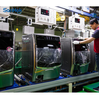 Free Flow Conveyor Dish Washing Equipment Production Line For Dishwasher Production