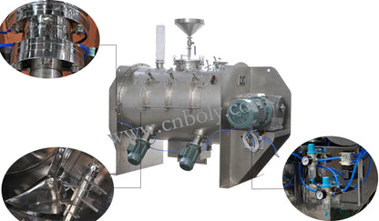 Stainless Steel Herb Seasoning Powder Mixing Machine Semi-solid Plough Shear Mixer Chopper Blender