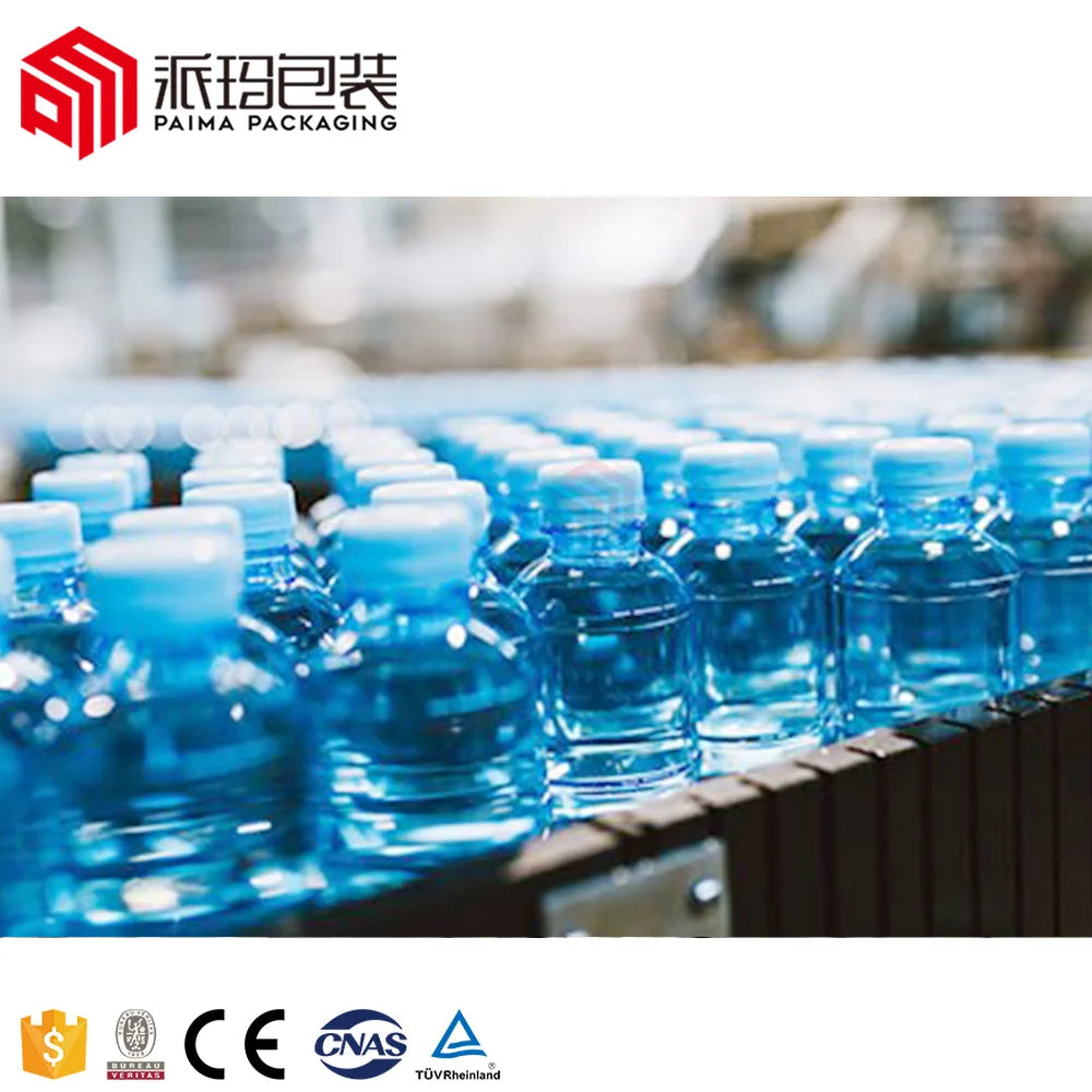 Fully automatic small scale water bottling drinking packing liquid water bottle filling machine line for plant