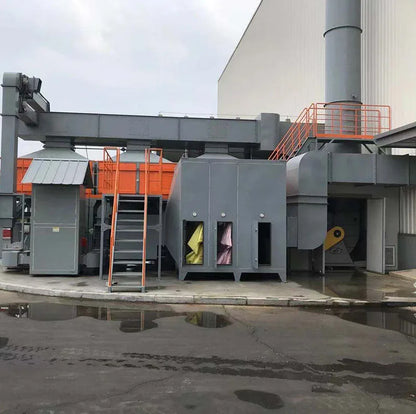 large air volume exhaust gas VOCs treatment technology activated carbon adsorption desorption catalytic combustion system