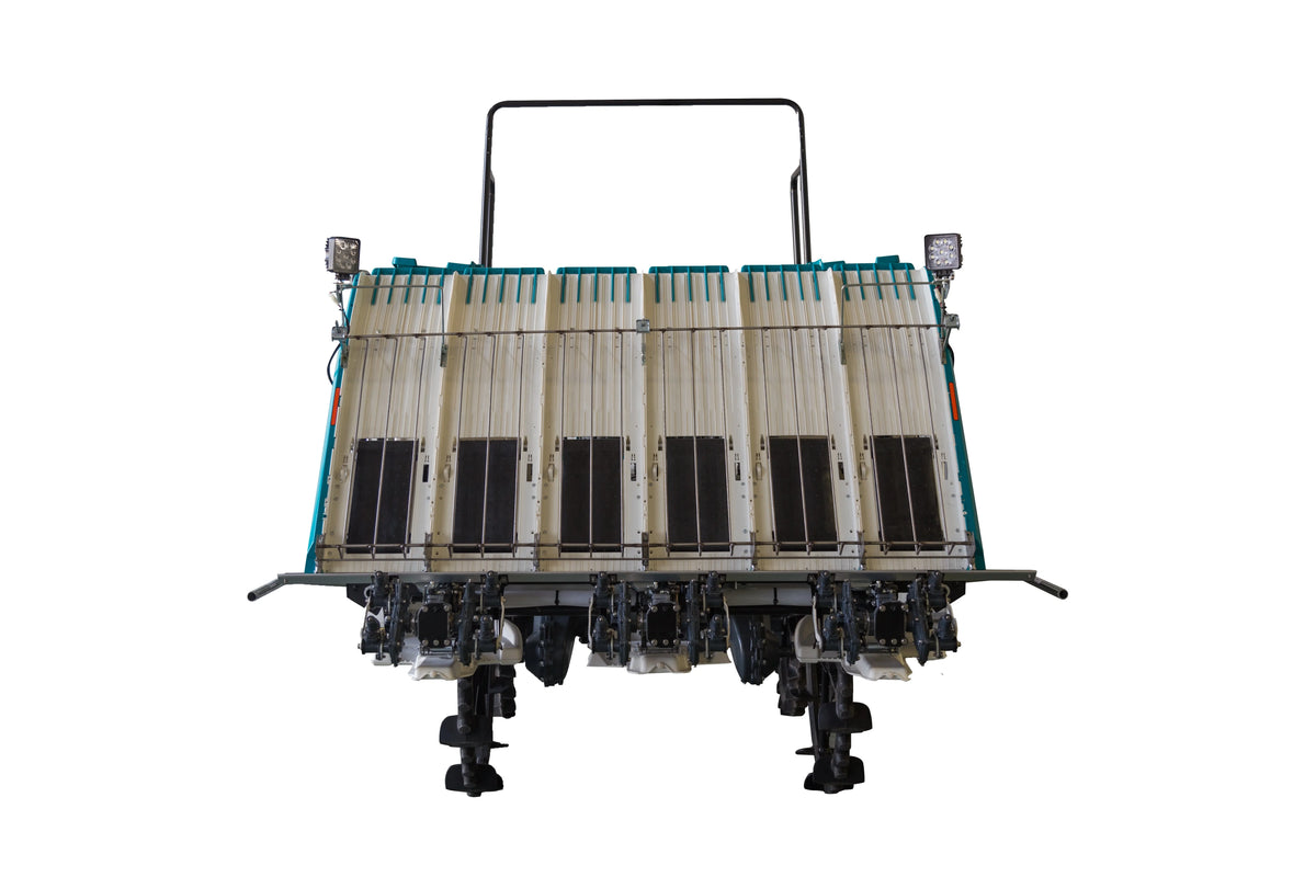 Great efficient  hot sell 6 rows riding type rice and wheat transplanter