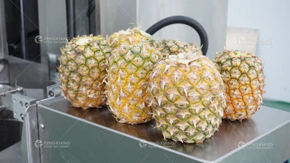 Automatic Pineapple Papaya Peeling Coring head and tail cutting separating machine