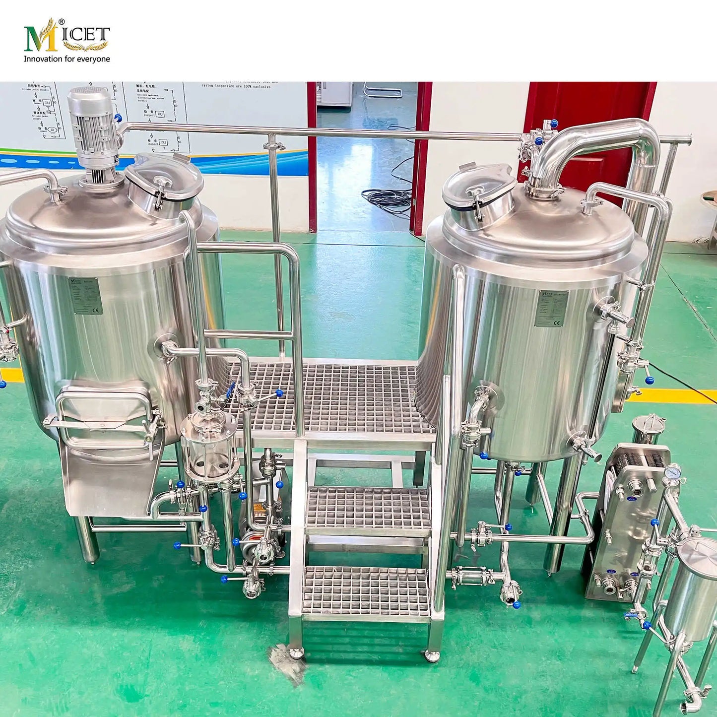 MICET 200l 250L 300L Nano Brewery Beer Equipment Electric Heating Microbrewery Equipment with Fermentation Tank for Restaurant