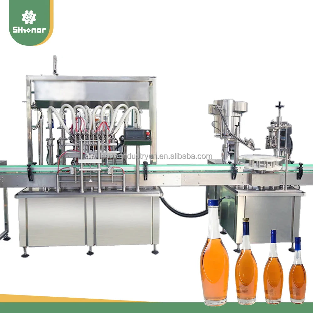 8 Nozzles bottle filling machine production line customized filling capping labeling machine