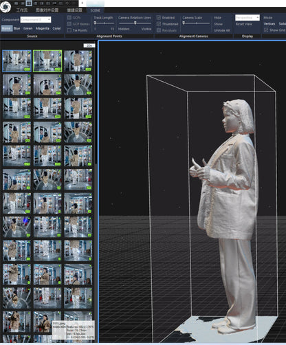Custom 360-degree camera photogrammetric 3D scanner for real detail mannequin gift printing