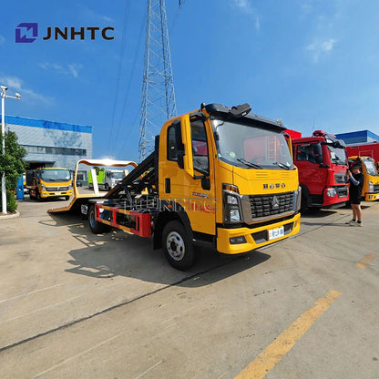 LHD/RHD Car Tow Truck With Wreckers Flatbed Trailer 6 Wheel Truck Wheel Lift Towing Flatbed Truck
