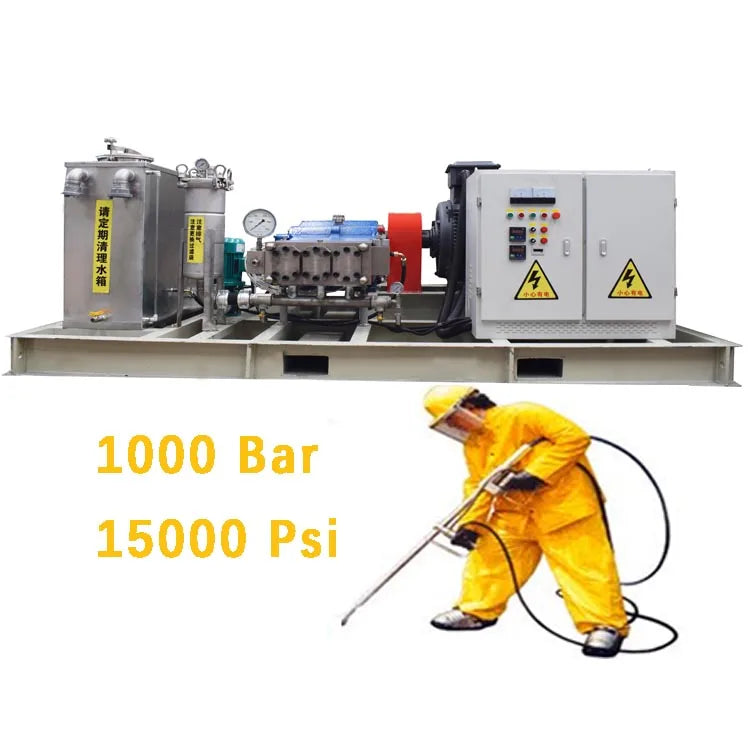 350bar to 3000bar high pressure water blasting reciprocating plunger pump water blasting equipment for sale
