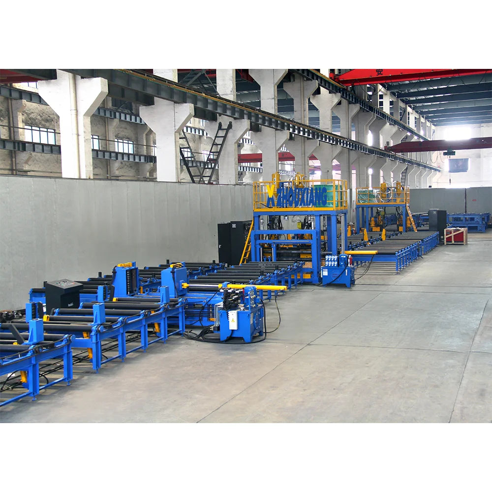 Automatic Steel Structure Heavy Duty PEB Beam Fabrication Machine I H Beam Production Line