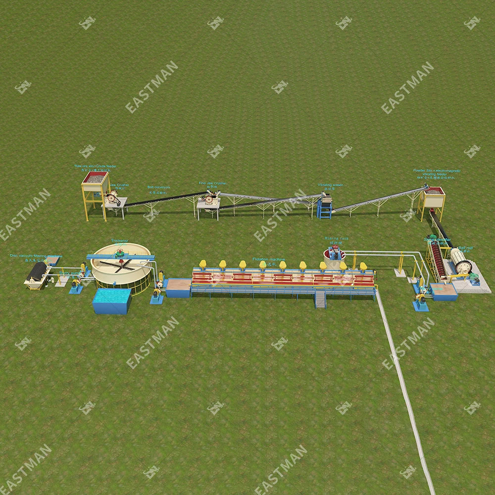 100TPH Complete Mineral Concentration Equipment Phosphorus Processing Plant